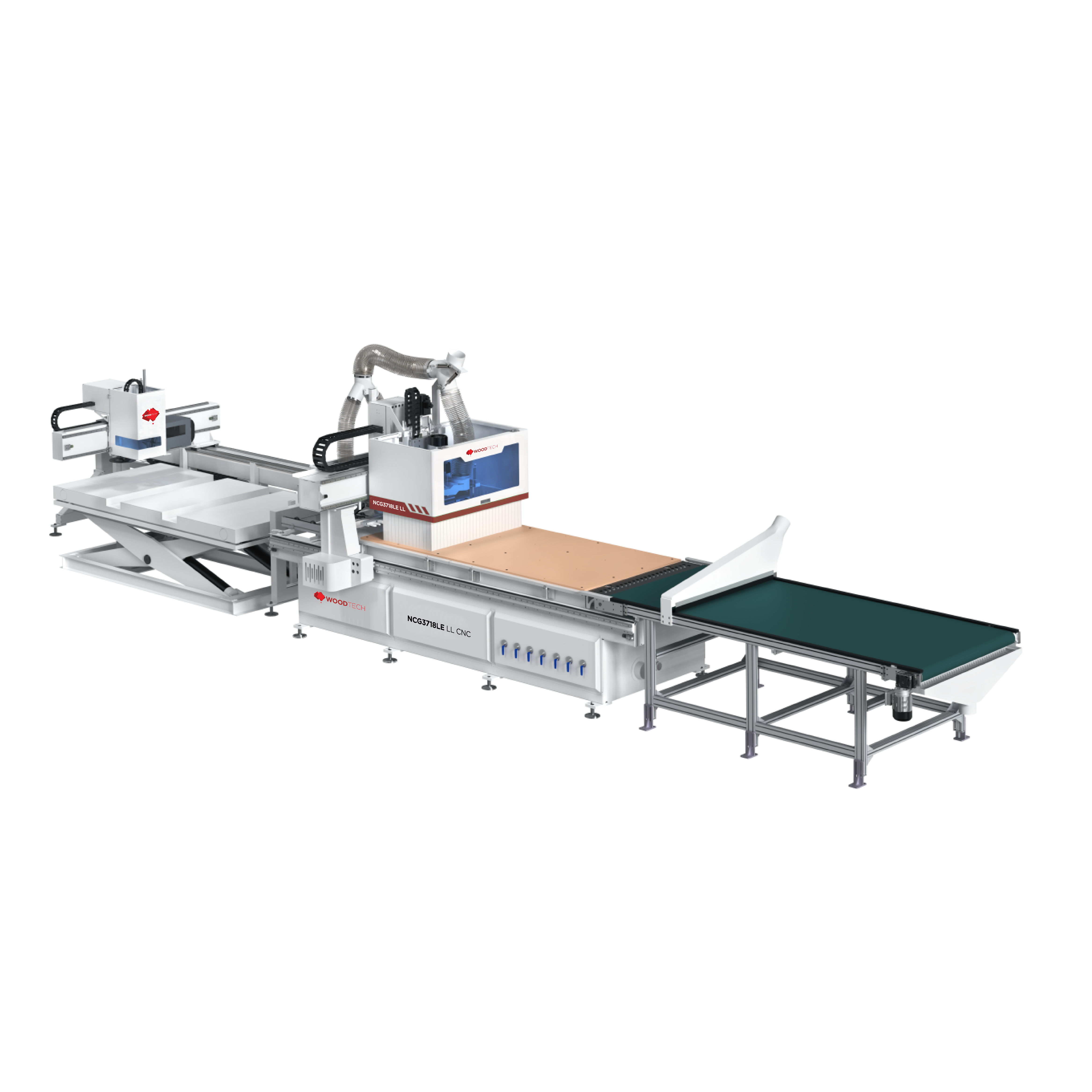 NCG3718LE CNC Flatbed Label Line CNC Machine